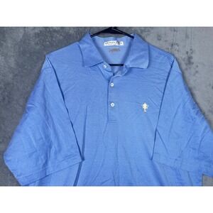 Martin Honors Course Golf Mens XL Blue Pima Cotton Short Sleeve Polo Trophy Logo